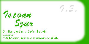 istvan szur business card