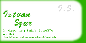 istvan szur business card